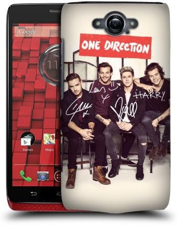 Official One Direction 1D Vintage Group Photographs Autographed Hard Back Case Cover for Motorola Droid Turbo LTE