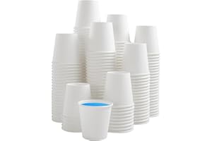 Clawsoff 300 Count 3 oz Bathroom Cups, Disposable Mouthwash Cup, Small White Paper Cups, 3 Ounce Mini Espresso Cups, Ideal for Bathroom, Travel, Picnic