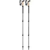 LEKI Black Series Carbon Adjustable Lightweight Walking Poles for Trekking & Hiking