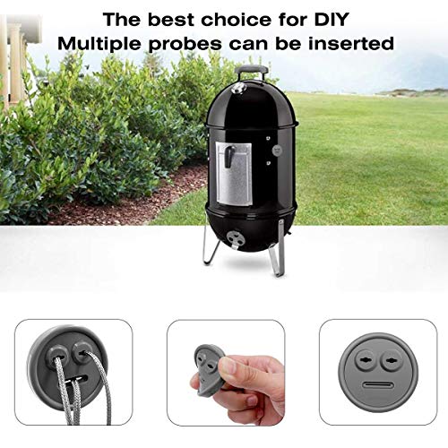 Entsong 4Pack Thermometer and Probe Grommet for BBQ Grill, Compatible