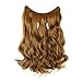 Invisible Secret Hidden Wire Clip in Hair Extensions 20-24 Inches Long Straight Wavy Curly Synthetic Hairpieces Miracle Translucent Fish Line Black Blonde Brown Ombrethumb 4