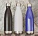 MIRA Stainless Steel Vacuum Insulated Water Bottle | Leak-proof Double Walled Cola Shape Bottle | Keeps Drinks Cold for 24 hours & Hot for 12 hours (Light Gray, 17 oz (500 ml, 0.53 qt))