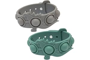 FOTN fidgets for Classroom, 2pcs Quiet Silent pop Wristband Watch, Autism Sensory Products, Stress Toys, Silent ADHD Toys for Adults Kids Toddlers