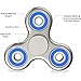 The Anti-Anxiety 360 Spinner Helps Focusing Fidget Toy [3D Figit] Tri-Spinner EDC Focus Toy for Kids & Adults - Best Stress Reducer Relieves ADHD Anxiety Boredom Metal Bearing (Chrome Silver)
