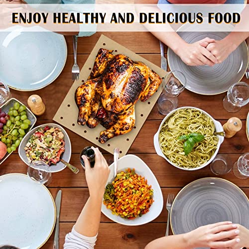 120 Pieces Unbleached Air Fryer Parchment Paper Liners 9x11 Nonstick