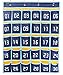 Misslo Numbered Classroom Pocket Chart for Cell Phones and Calculator Holder Hanging Wall Door Organizer (30 Pockets, Blue Pockets)