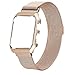 Apple Watch Band 42mm,LikeItY Milanese Loop Stainless Steel Magnetic Band with Metal Case for Apple Watch Series 1/2 - Anti-scratch Soft Rubber Lining Replacement Strap for iWatch - Retro Gold