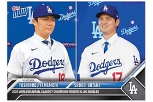 HOFSM.COM HALL OF FAME SPORTS MEMORABILIA 2023 Topps Now YOSHINOBU YAMAMOTO/SHOHEI OHTANI #OS26 Unite As Dodgers Baseball Card