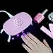 LED UV Nail Lamp MiroPure Pinkcookie 6W Mini Nail Dryer Curing Gel Based Polishes Professionally with 2 Timer Settings 45s/60s …
