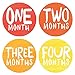 Lucy Darling Baby Monthly Stickers - Gender Neutral - Rainbow Spectrum - Months 1-12