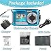 COZYEHOO Underwater Camera for Snorkeling, Waterproof 2.7K 48MP Digital Camera, HD Rechargeable Camera with Dual Screen for Camping