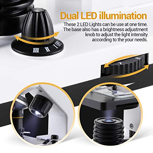 2 BNISE+100X+1000X+Microscopes+Illumination+Accessories