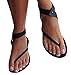 Womens Sandals Flat Ankle Buckle Gladiator Thong Flip Flop Casual Summer Shoes