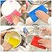 5 Pack Antibacterial Silicone Dish Scrubber Dishwashing Cleaning Brush and 5 Scouring Pads for Bonus, Carnatory Fruit and Vegetable Washer Heat Insulation Pad For Kitchen Wash Pot Pan Dish Bowl