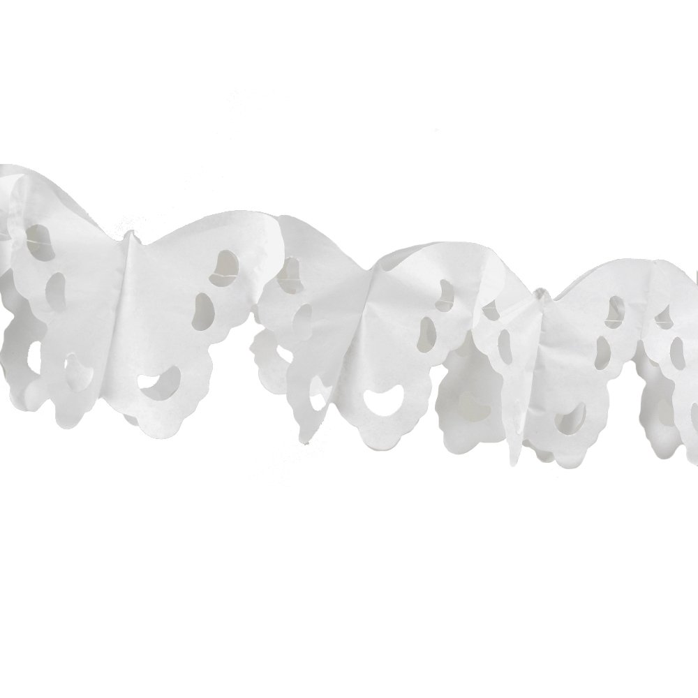 Neviti Elegant Butterfly - Tissue Garland - White