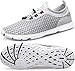 DOUSSPRT Women's Water Shoes Quick Drying Sports Aqua Shoes Grey Size 8