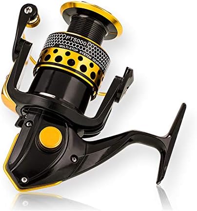 Spinning Reel Fishing Reel 4000 Series with Collapsible Handle Lightweight Metal Spinning Wheel Sea Fishing Wheel for Freshwater Saltwater Boat Fishing