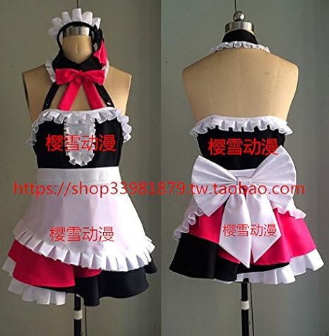 Amazon ノーブランド品 コスプレ衣装 バトルガール ハイスクール 芹沢蓮華 杏子 メイド服 1着 コスプレ 仮装 通販
