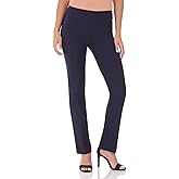 Rekucci Women's Ease Into Comfort Stretchy Straight Leg Office Pant with Tummy Control