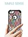 Hocase iPhone 6s Case, iPhone 6 Case, Shockproof Silicone Rubber+Hard Plastic Hybrid Full Body Protective Phone Case for iPhone 6/6s with 4.7-inch Display - Mandala Flowers/Black