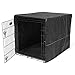 MidWest Homes for Pets Large Dog Crate Cover, Black Polyester Privacy Kennel Cover Fits Most 42-inch Crates, Machine Washable, Reduces Barking & Chewing