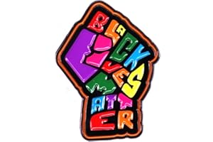 LATINDAY Black Lives Matter Enamel Pin Against Racism Fist Enamel Pins power Brooches Badges Fashion Pin Gifts for Friends Jewelry for Jackets, Backpacks, Bags, Hats