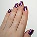 False Nails Bling Art French Fake Plum Purple Squoval 24 Acrylic Medium Tips