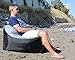Treadway Air Chair Rapid Inflation, Compact/Lightweight, Inflatable air Filled Beach/Camping Chair - Ideal for Festivals, Gaming, Fishing, Dorm Room, bedrooms & Travel. (Gray/Black)
