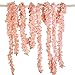 Yatim 13 Feet Wisteria Pack of 2 Silk Vine Artificial Cattleya Hydrangea Flowers Plants for Home Hotel Office Wedding Party Garden Craft Art Decor Pink