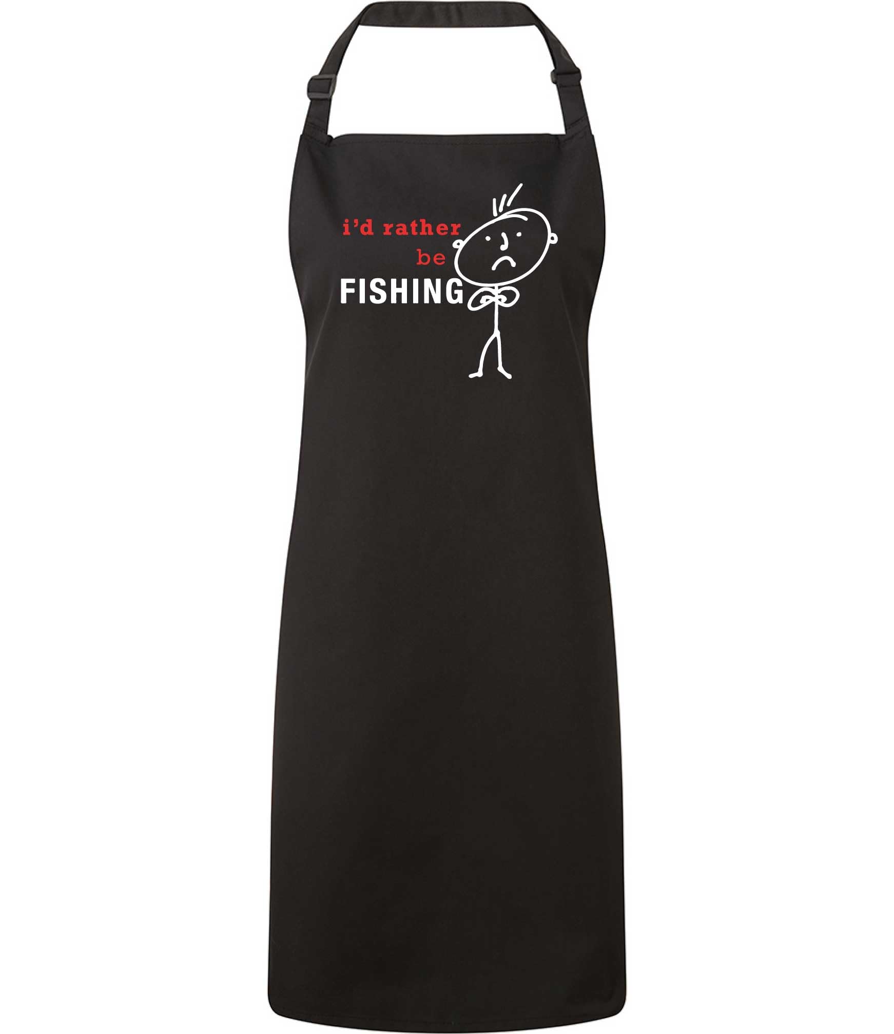 60 Second Makeover Limited Men's I'd Rather Be Fishing Apron Black Novelty