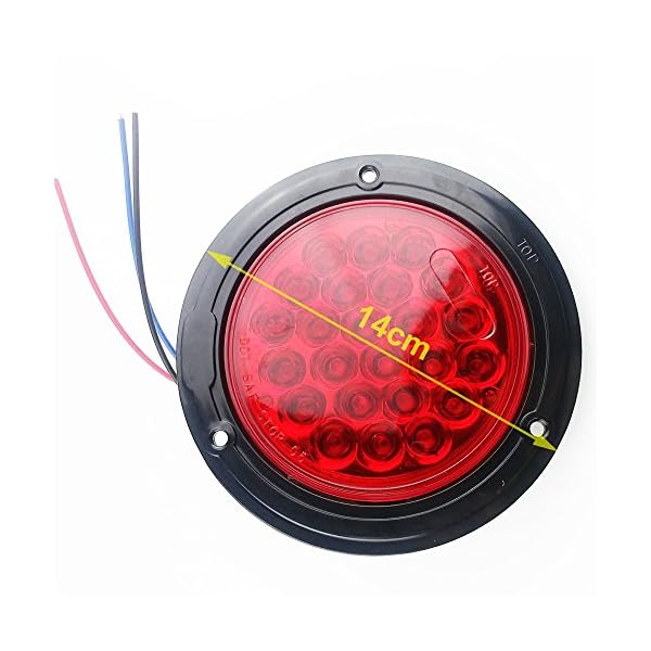 BAYM-4-12V-Round-Red-24-LED-Reverse-Backup-Running-LightChrome-Wire-For-Jeep-UTE-UTV-RV-Truck-Truck-Trailer-light-Pack-of-2-pcs BAYM-4-12V-Round-Red-24-LED-Reverse-Backup-Running-LightChrome-Wire-For-Jeep-UTE-UTV-RV-Truck-Truck-Trailer-light-Pack-of-2-pcs