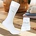 Zulle Men's 4 Pack Bamboo Crew Dress Socks-Moisture Wicking,Deodorant,Ultra Soft (white)
