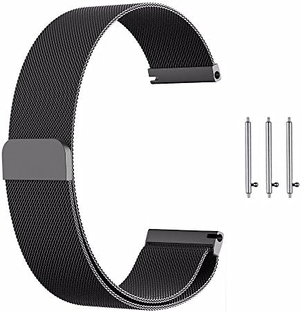 Milanese Loop Band SIKAI 20mm Universal Replacement Stainless Steel Strap For Amazfit Bip / Samsung Gear Sport / Gear S2 Classic / Huawei Watch 2 Fully Magnetic Adjustable Closure with Spring Bars