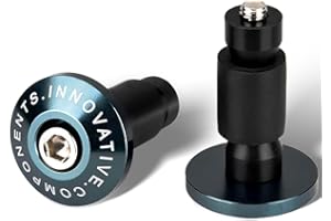 Goldfire Motorcycle 7/8'' Bar Ends Plug, 22mm Unversal Handlebar Grips Cap Bar End Weights Fits for Yamaha Kawasaki Suzuki Honda Dirt Bike Mountain Bike and Almost Motorcycle Model (Titanium)