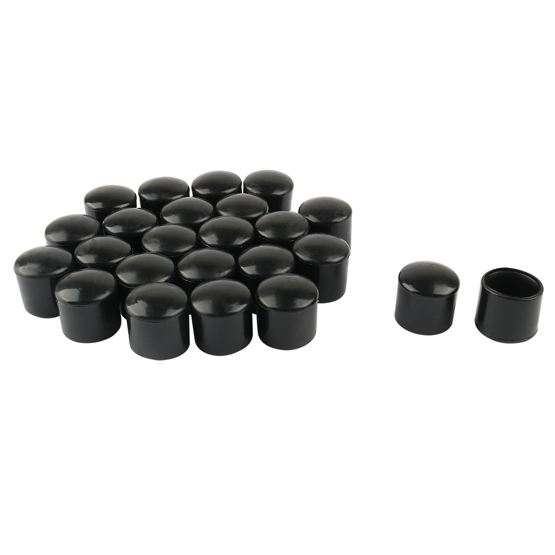 sourcing map PVC Leg Caps Tips Cup Feet Covers 16mm 0.63" Inner Dia 24pcs Anti-Moisture Prevent Slip Hardwood Floor Protector for Desk