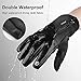 Anqier Winter Gloves, Touch Screen Windproof Warm Hand Gloves Cycling Gloves for Men and Women, Black, Small