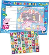 Paper Projects Peppa Pig Reward Chart 56 Sparkly Stickers Home Teaching Kids view 2