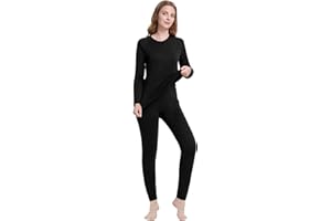 woolcano Women's 100% Merino Wool Base Layer Sets Lightweight Active Base Layer for Ski