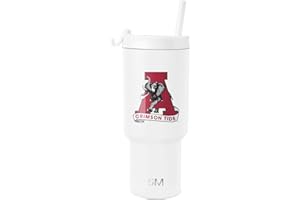 Simple Modern Officially Licensed Collegiate Alabama Crimson Tide 30 oz Tumbler with Flip Lid and Straws | Insulated Cup Stainless Steel | Gifts for Men Women | Retro Vault Collection