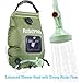 RISEPRO Solar Shower Bag, 5 gallons/20L Solar Heating Premium Camping Shower Bag Hot Water with Temperature 45°C Removable Hose on/Off Switchable Shower Head Hiking Climbing Summer Shower K8