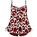 Libermall Women's Sexy Floral Print Halter Cut Out Sport Tankini Set Swimsuit Bathing Suit Beach Swimwear for Teen Girls