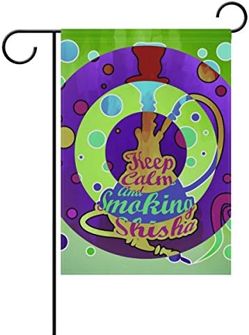 LEISISI Hookah Garden flag 12"X18" Two Sided Yard Decoration Polyester Outddor Flag