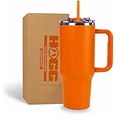 Hogg Big Swig 40 oz Tumbler with Handle and Straw - Sangria Sunset, 40oz Insulated Stainless Steel, Water Tumbler with Straw, Water Cup with Handle, Versatile Leak Proof Lid
