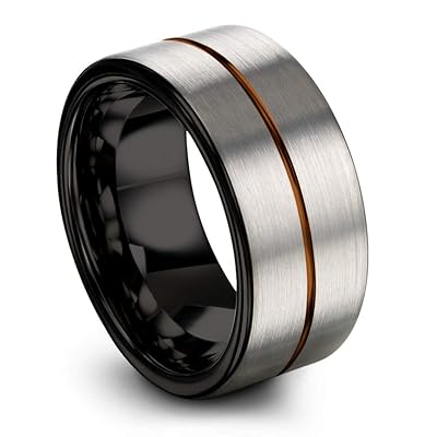 Chroma Color Collection Tungsten Wedding Band Ring 10mm for Men Women