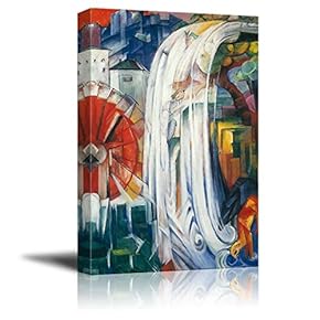 The Bewitched Mill by Franz Marc - Canvas Print Wall Art Famous Painting Reproduction - 12" x 18"