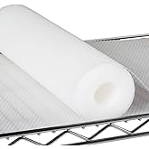 PABUSIOR Pantry Shelf Liner for 16 inch Wire Shelving - Clear Wire Shelf Liner Precise Size 15.5 x 157 Inch - Easy to Cut, (Thick 1.2mm) Transparent Shelves Mat for Garage Drawer