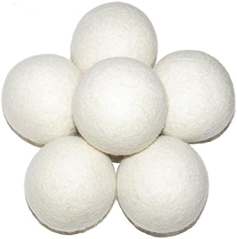 Fadesun Wool Dryer Balls Organic,XL Premium Reusable Natural Non-Toxic Eco Friendly Fabric Softener Ball,6 Pack