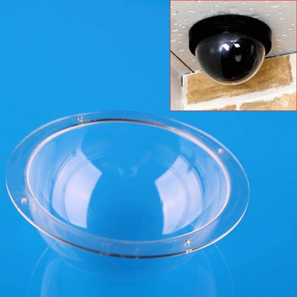 Lovetao Diameter 4 inch/100mm w/ 4 Holes Acrylic Dome Flange Clear Plastic Hemisphere Indoor/Outdoor CCTV Replacement Clear Dome Camera Cover Security Dome Camera Housing (3.94 inch/100mm) - Image 3