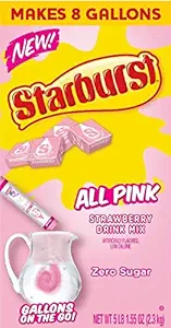 Starburst Strawberry Gallons To Go, 1 Gallon Drink Mix, 1.55 OZ, 8 CT (Pack - 1)