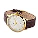Misskt Men Watch Ultra Thin Watch Gold Watch Calendar Sport Watches Mens Waterproof Leather Quartz Watch Gold
